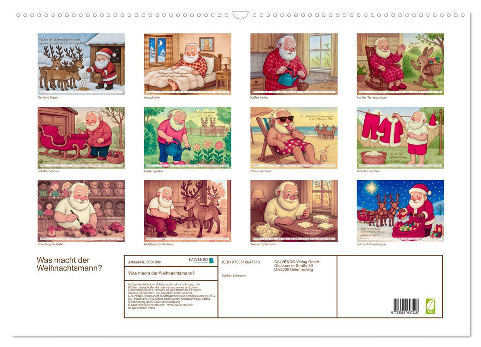 Was macht der Weihnachtsmann? (CALVENDO Wandkalender 2026)