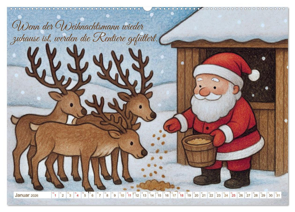 Was macht der Weihnachtsmann? (CALVENDO Wandkalender 2026)
