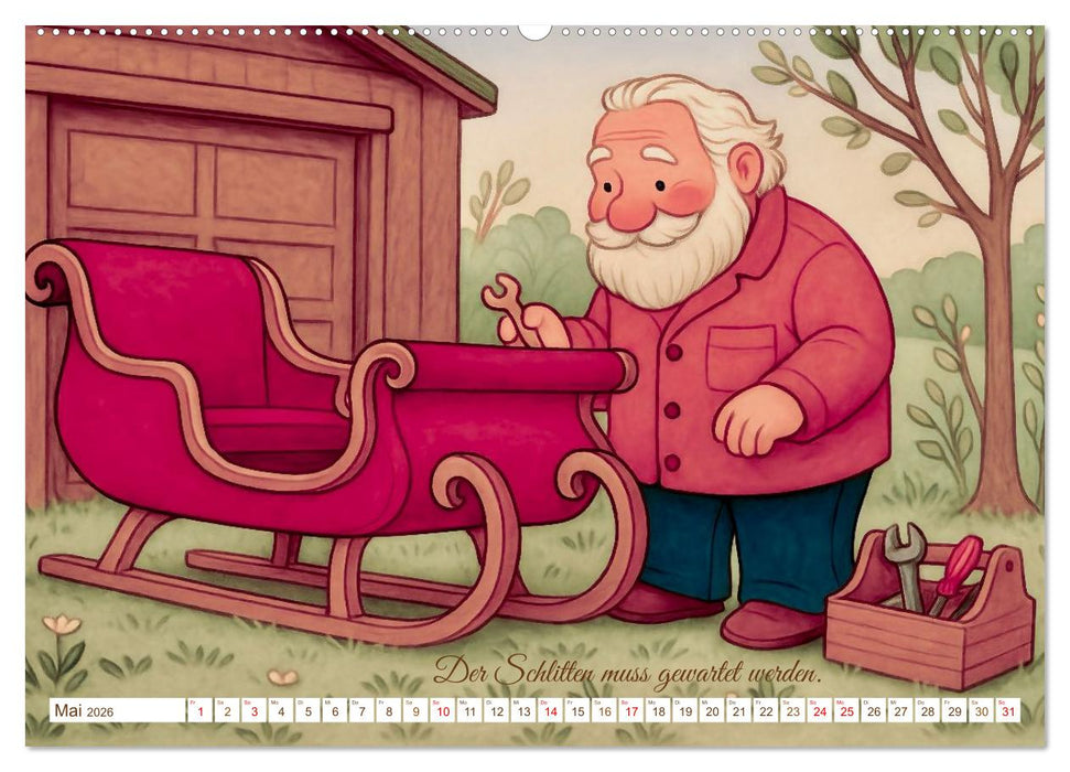 Was macht der Weihnachtsmann? (CALVENDO Wandkalender 2026)