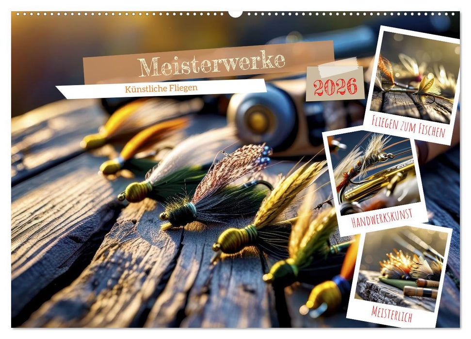 Meisterwerke - Künstliche Fliegen (CALVENDO Wandkalender 2026)