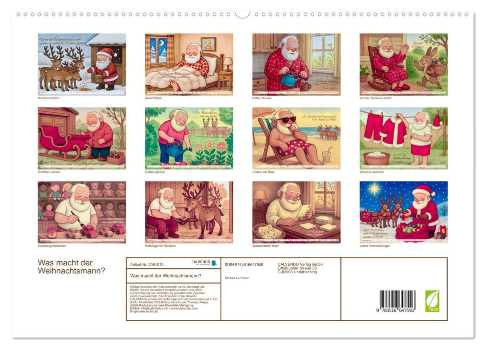 Was macht der Weihnachtsmann? (CALVENDO Premium Wandkalender 2026)