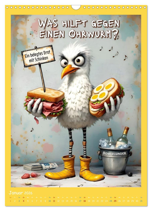 Böse Möwen (CALVENDO Wandkalender 2026)