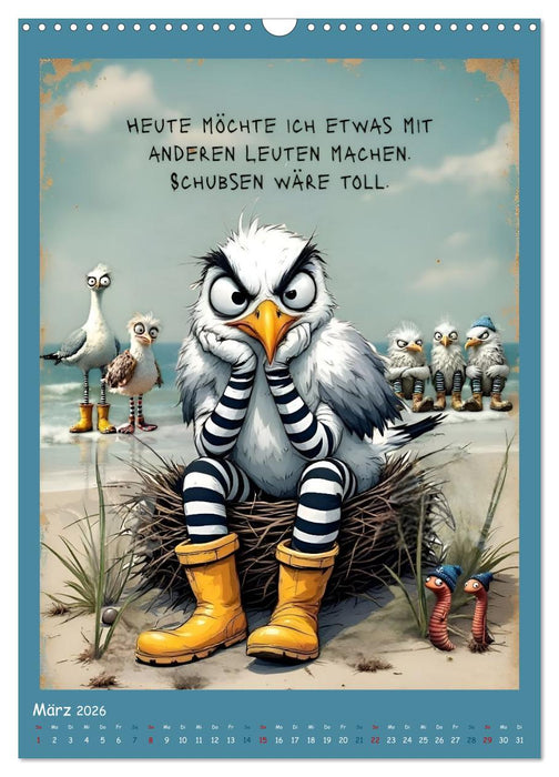 Böse Möwen (CALVENDO Wandkalender 2026)