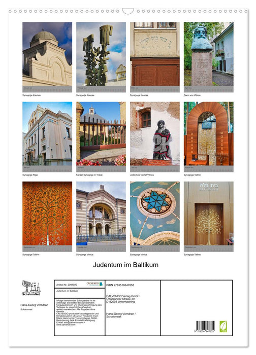 Judentum im Baltikum (CALVENDO Wandkalender 2026)