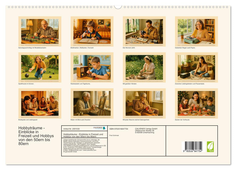 Hobbyträume - Einblicke in Freizeit und Hobbys von den 50ern bis 80ern (CALVENDO Premium Wandkalender 2026)