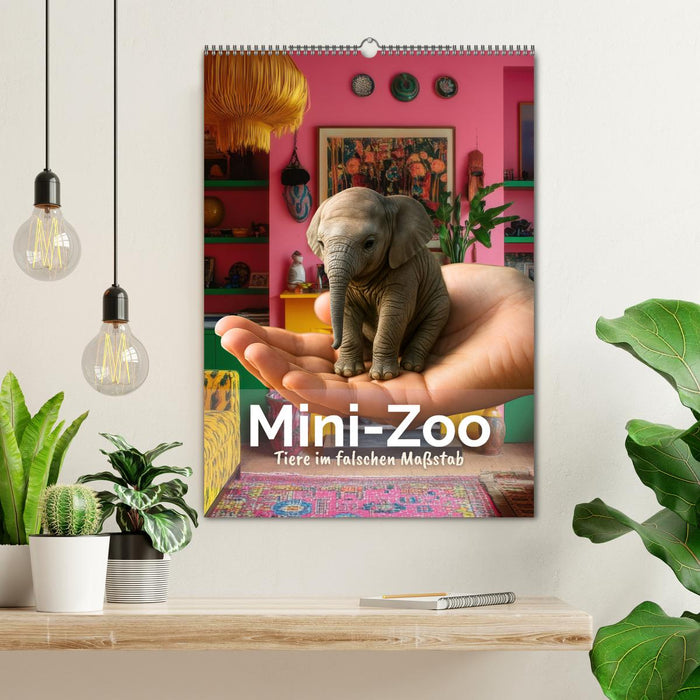 Mini-Zoo – Tiere im falschen Maßstab (CALVENDO Wandkalender 2026)