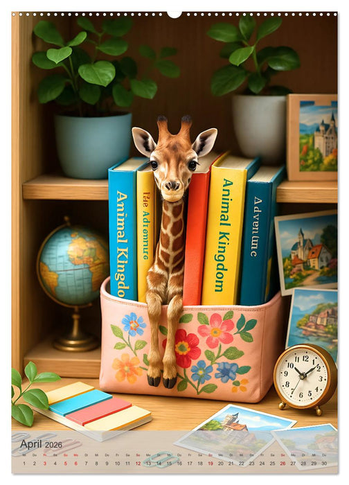 Mini-Zoo – Tiere im falschen Maßstab (CALVENDO Wandkalender 2026)