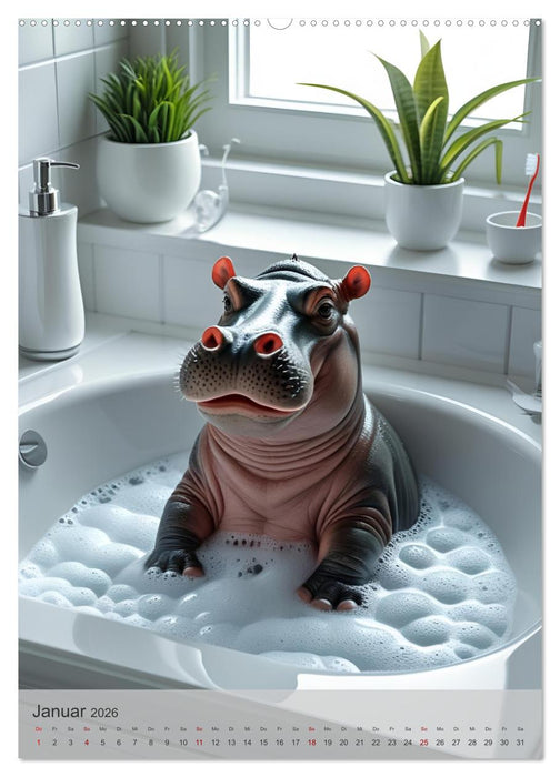 Mini-Zoo – Tiere im falschen Maßstab (CALVENDO Premium Wandkalender 2026)