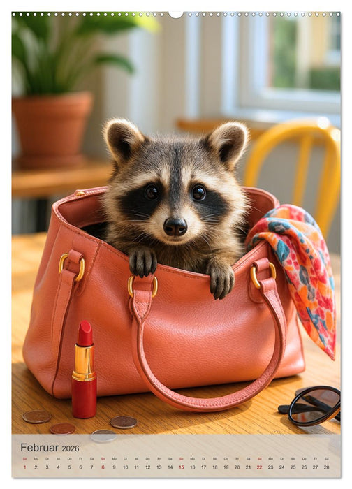 Mini-Zoo – Tiere im falschen Maßstab (CALVENDO Premium Wandkalender 2026)