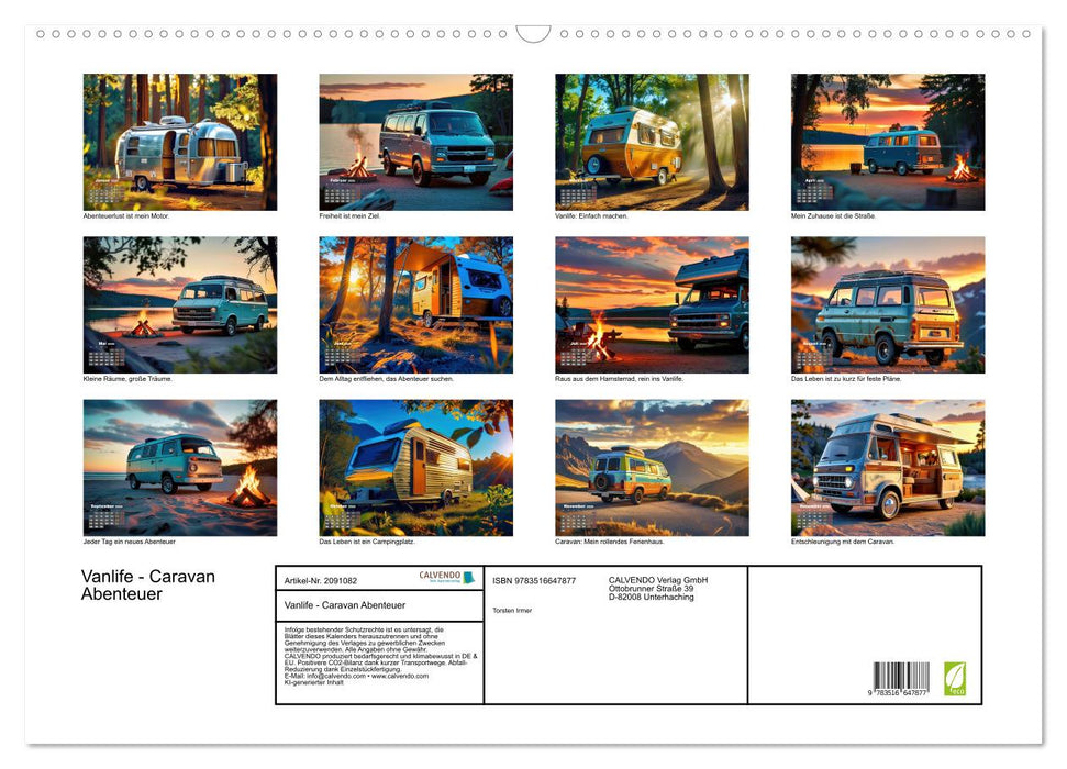 Vanlife - Caravan Abenteuer (CALVENDO Wandkalender 2026)