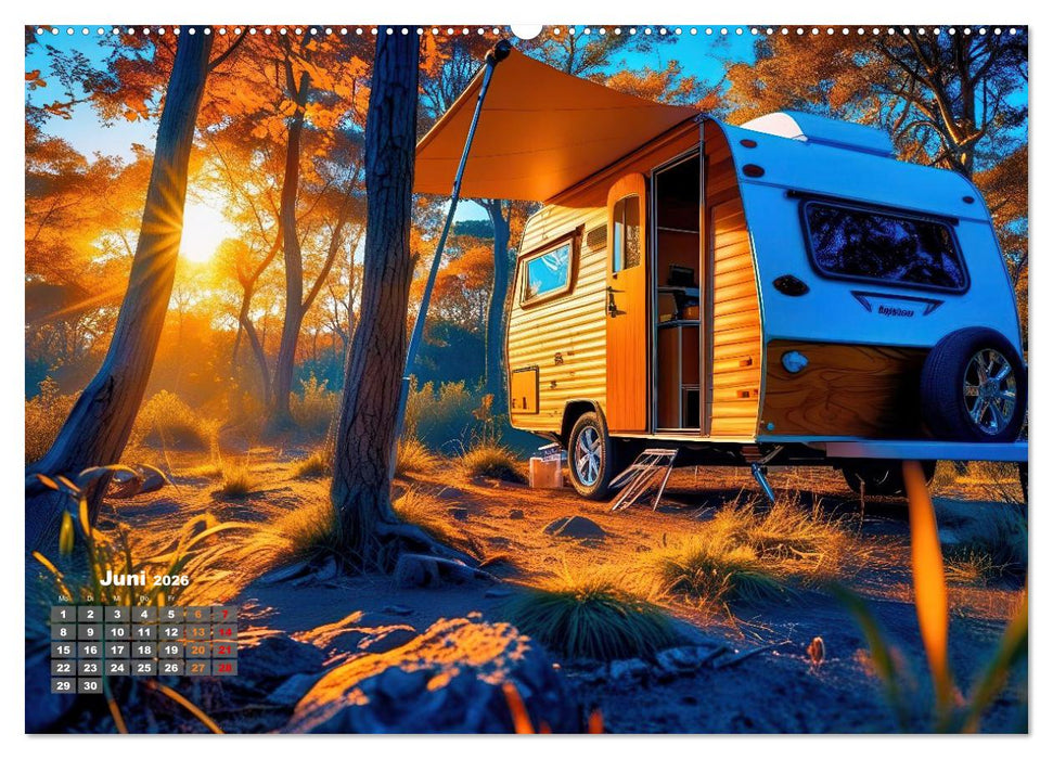 Vanlife - Caravan Abenteuer (CALVENDO Premium Wandkalender 2026)