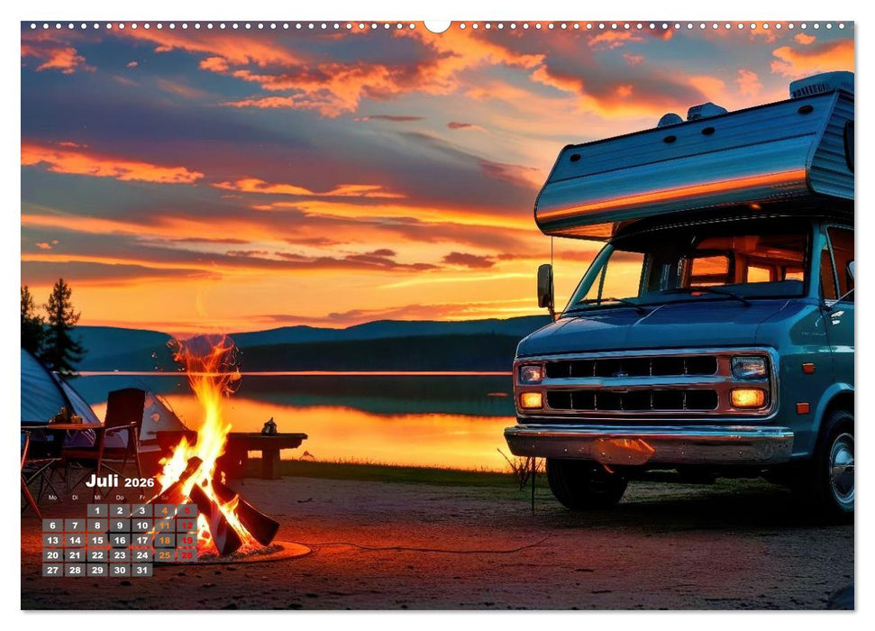 Vanlife - Caravan Abenteuer (CALVENDO Premium Wandkalender 2026)