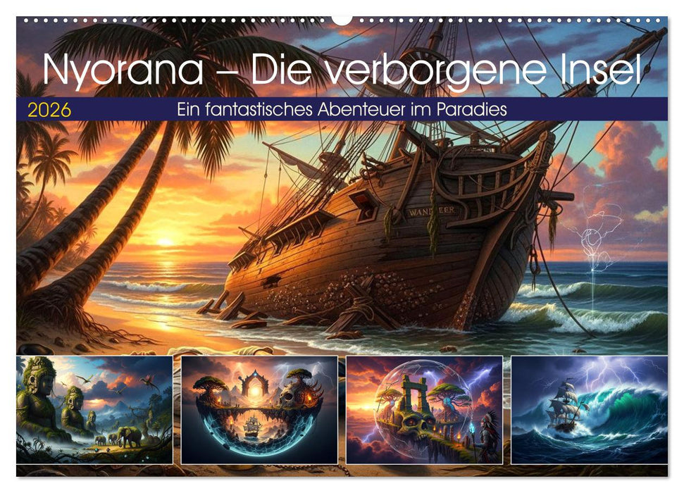 Nyorana – Die verborgene Insel (CALVENDO Wandkalender 2026)