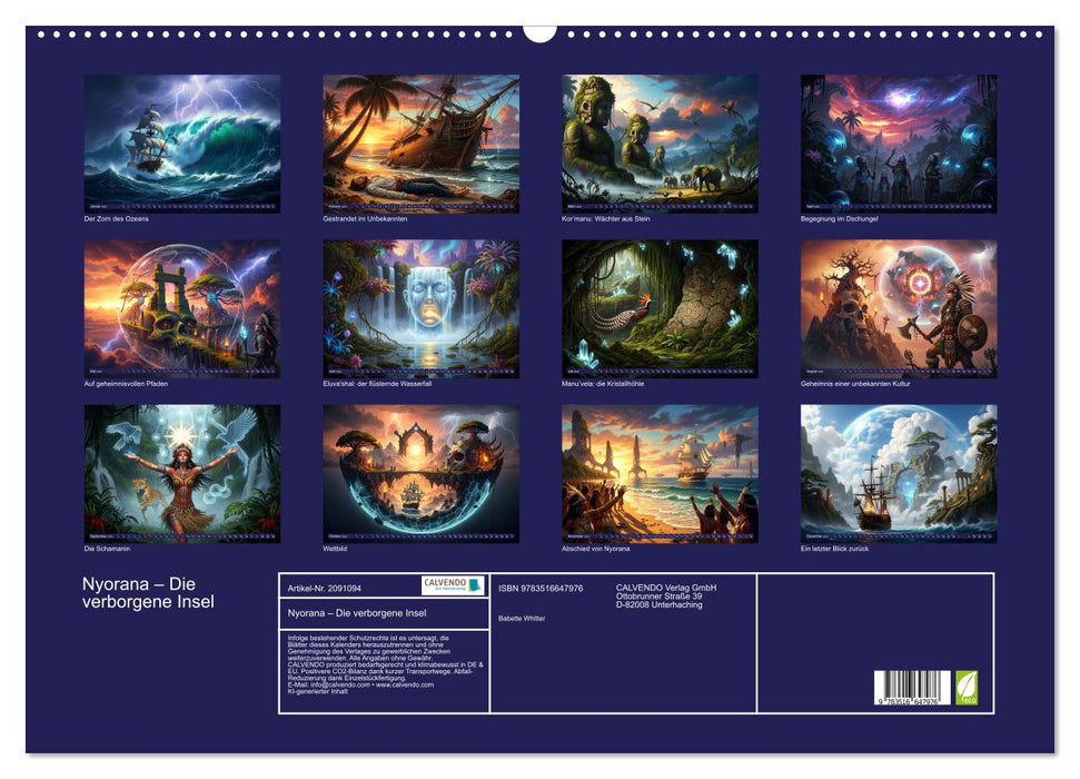 Nyorana – Die verborgene Insel (CALVENDO Wandkalender 2026)