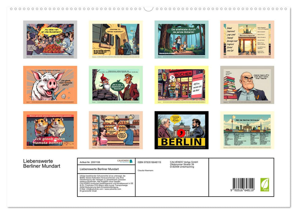 Liebenswerte Berliner Mundart (CALVENDO Premium Wandkalender 2026)