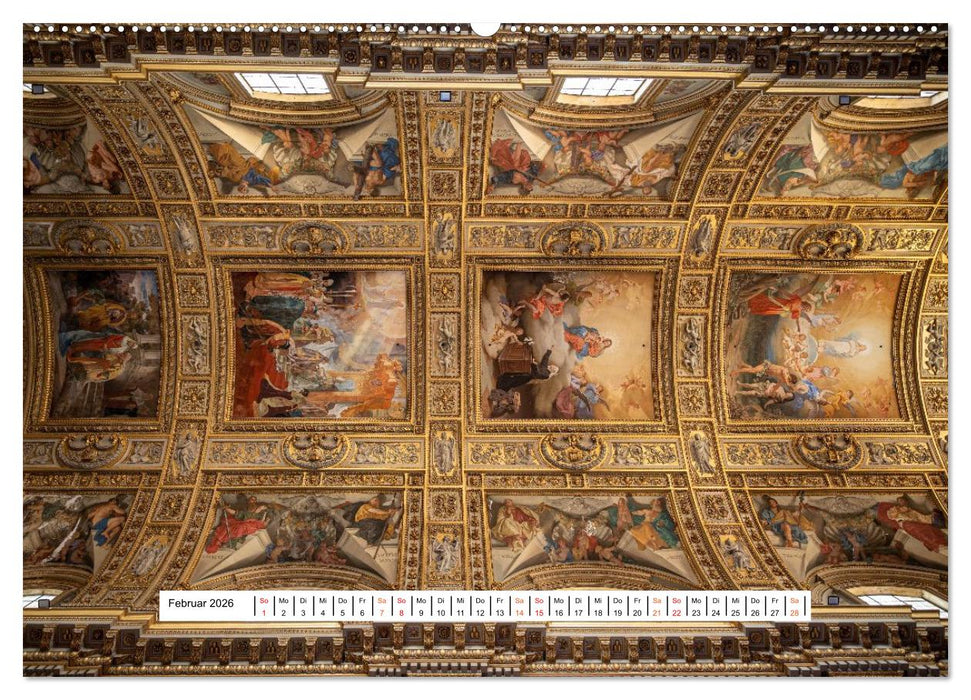 Gewölbe des Glaubens – Kirchendecken Europas (CALVENDO Premium Wandkalender 2026)