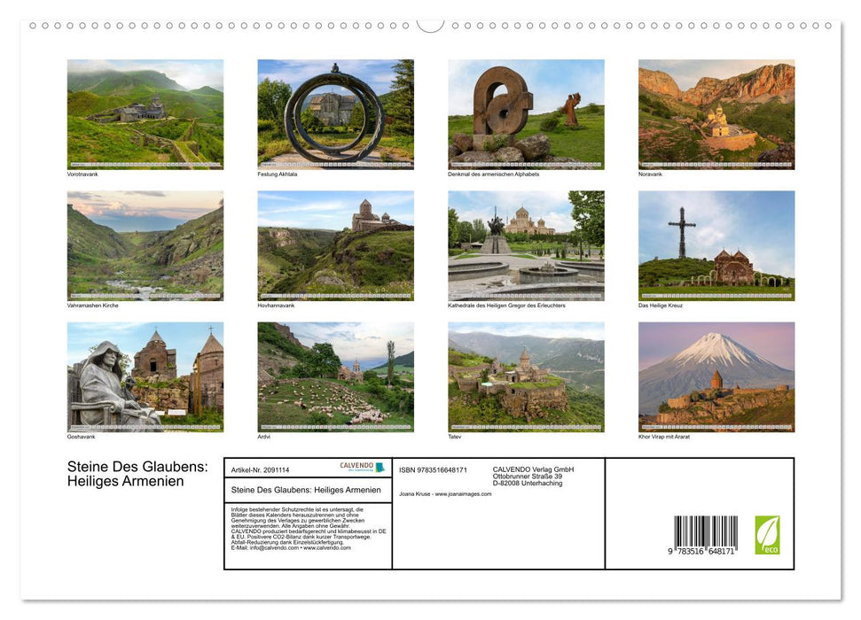 Steine Des Glaubens: Heiliges Armenien (CALVENDO Premium Wandkalender 2026)