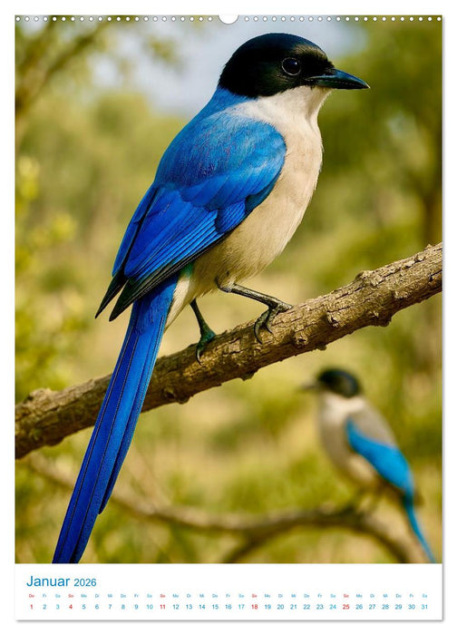 Blaue Vögel (CALVENDO Premium Wandkalender 2026)