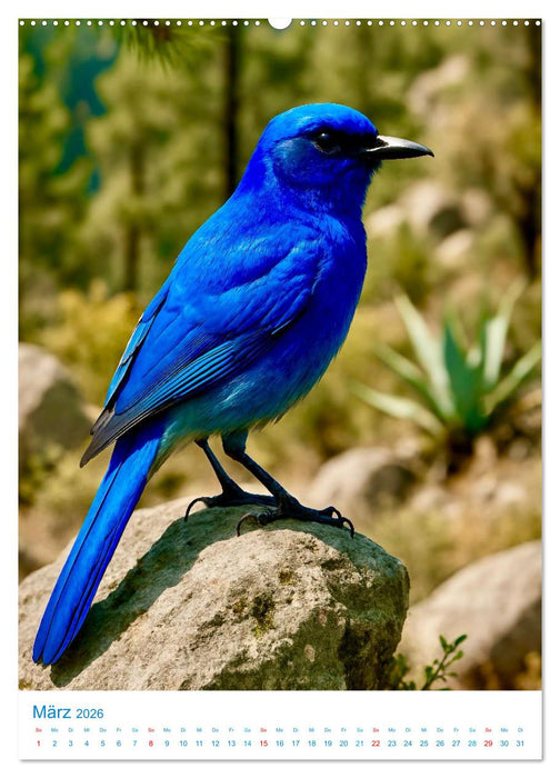 Blaue Vögel (CALVENDO Premium Wandkalender 2026)