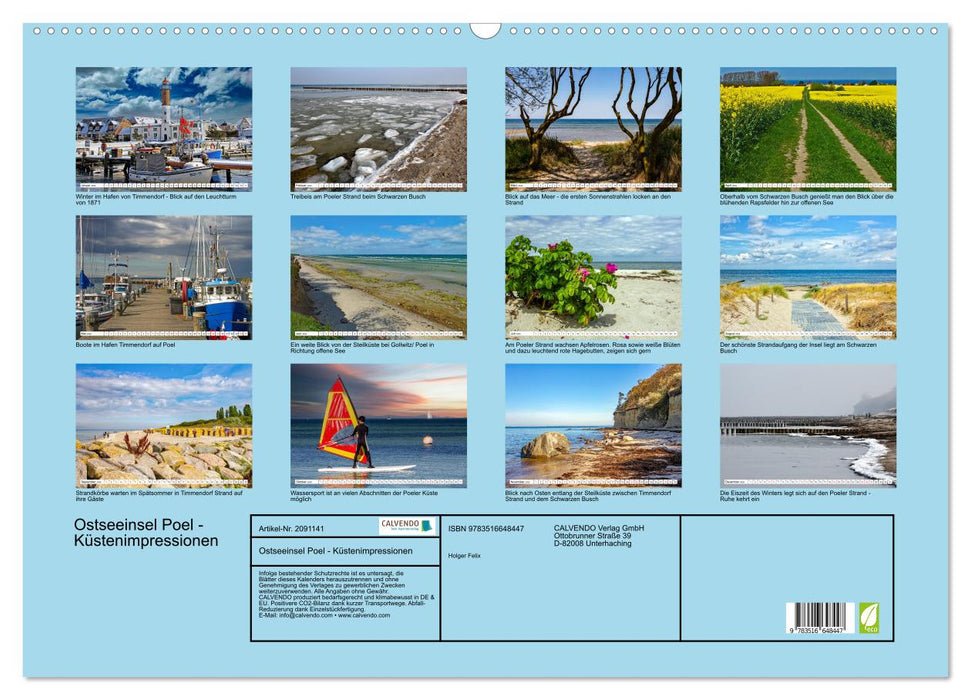 Ostseeinsel Poel - Küstenimpressionen (CALVENDO Wandkalender 2026)