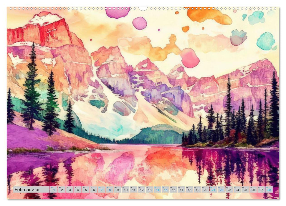 Farbige Bergwelten (CALVENDO Wandkalender 2026)