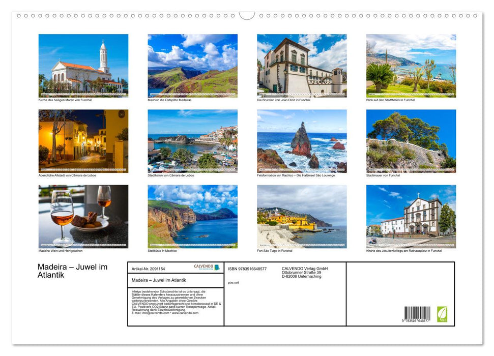 Madeira – Juwel im Atlantik (CALVENDO Wandkalender 2026)