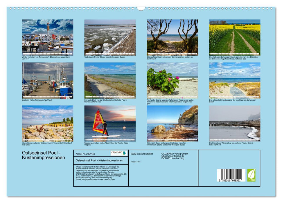 Ostseeinsel Poel - Küstenimpressionen (CALVENDO Premium Wandkalender 2026)