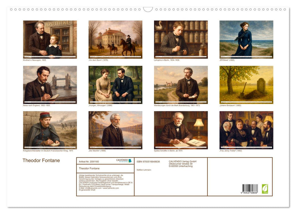 Theodor Fontane (CALVENDO Wandkalender 2026)