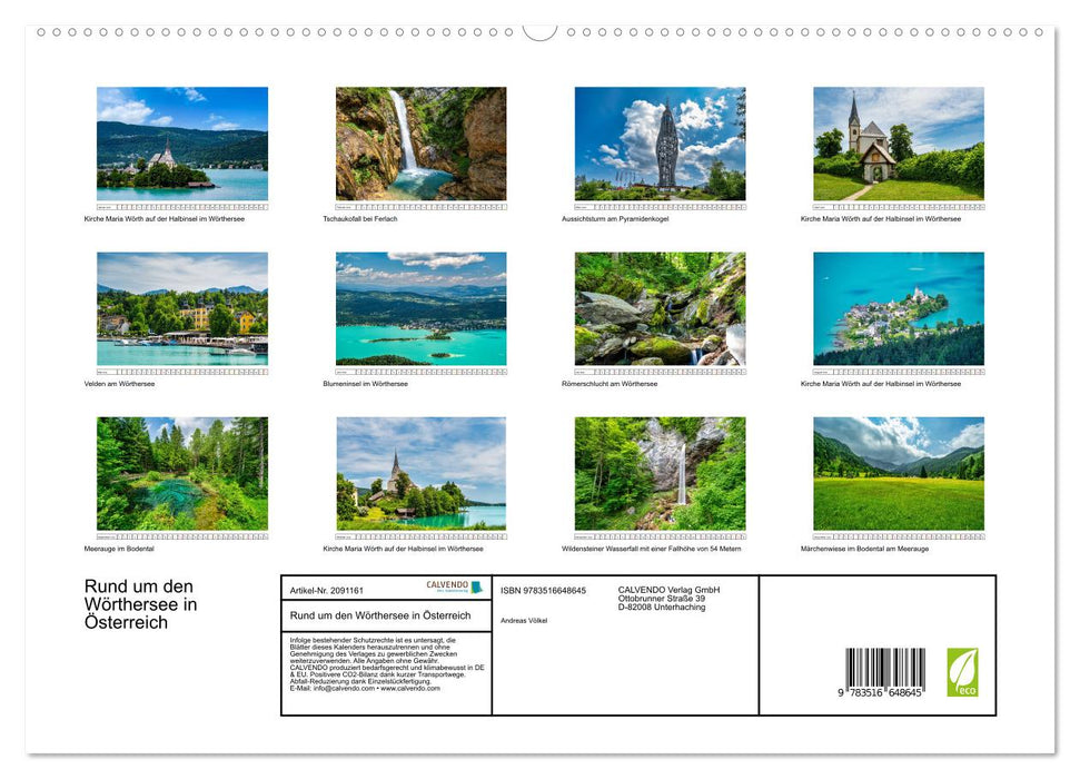 Rund um den Wörthersee in Österreich (CALVENDO Premium Wandkalender 2026)