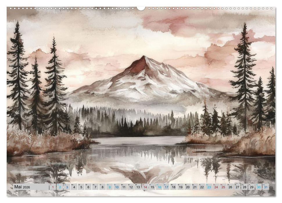 Farbige Bergwelten (CALVENDO Premium Wandkalender 2026)