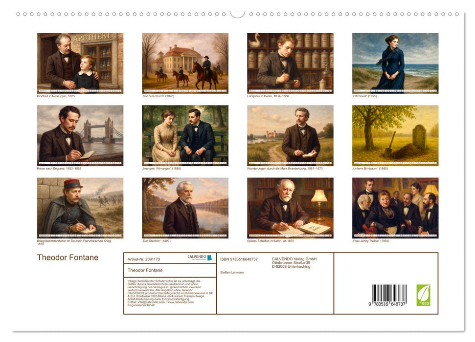 Theodor Fontane (CALVENDO Premium Wandkalender 2026)
