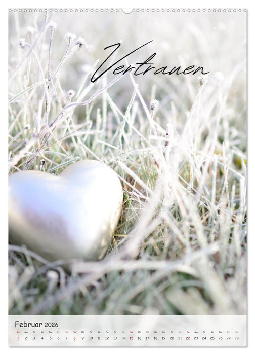 12 Worte für Liebe (CALVENDO Premium Wandkalender 2026)