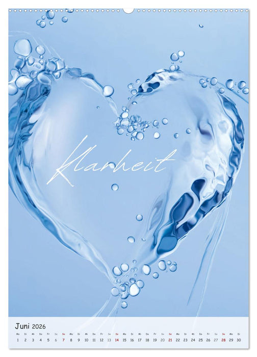 12 Worte für Liebe (CALVENDO Premium Wandkalender 2026)