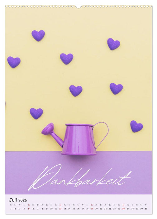 12 Worte für Liebe (CALVENDO Premium Wandkalender 2026)