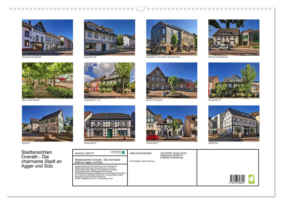 Stadtansichten Overath - Die charmante Stadt an Agger und Sülz (CALVENDO Wandkalender 2026)