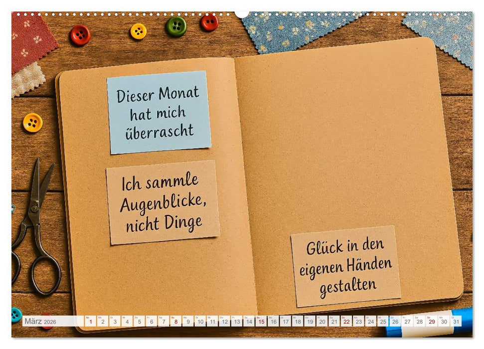 Lächeln sammeln - Dein persönlicher Glückskalender zum Mitgestalten (CALVENDO Premium Wandkalender 2026)