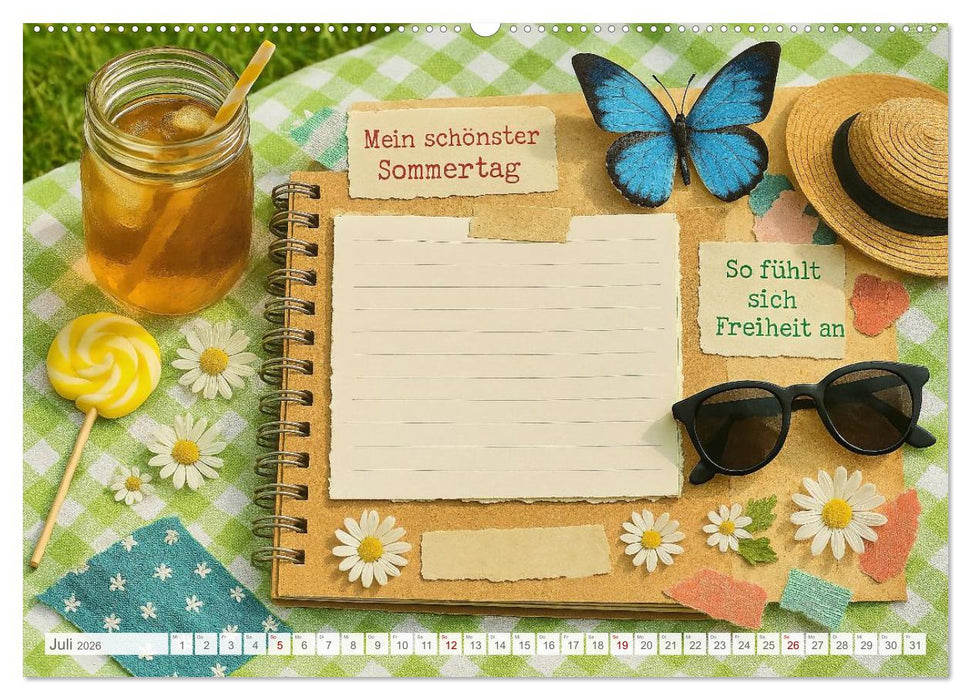 Lächeln sammeln - Dein persönlicher Glückskalender zum Mitgestalten (CALVENDO Premium Wandkalender 2026)