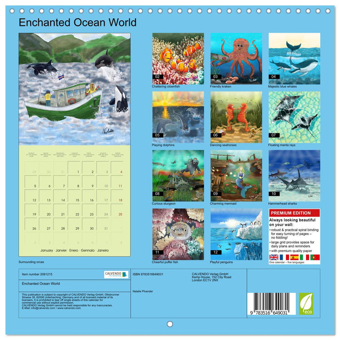 Enchanted Ocean World (CALVENDO Monthly Calendar 2026)