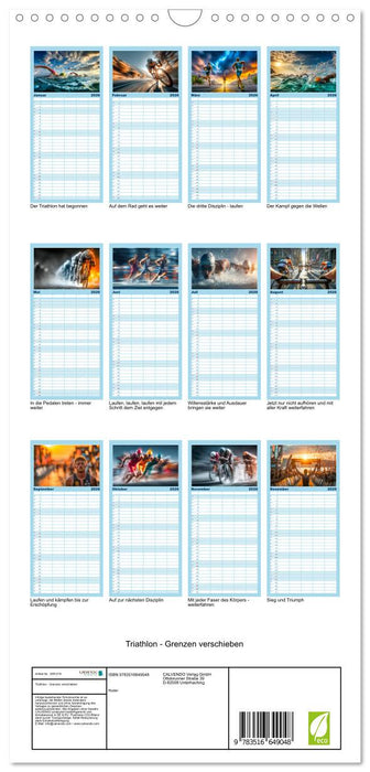Triathlon - Grenzen verschieben (CALVENDO Familienplaner 2026)