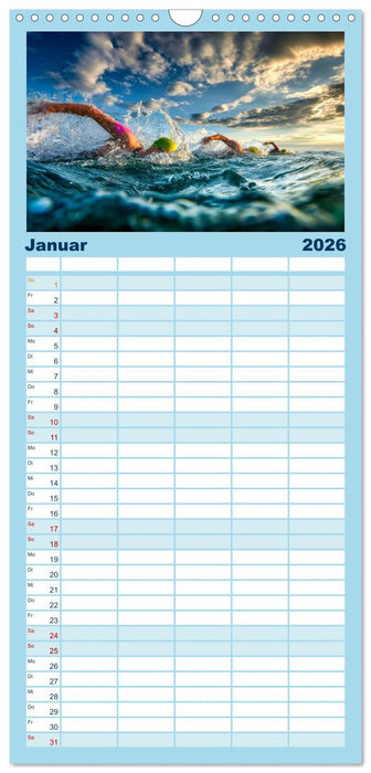 Triathlon - Grenzen verschieben (CALVENDO Familienplaner 2026)