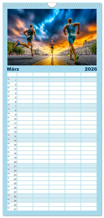 Triathlon - Grenzen verschieben (CALVENDO Familienplaner 2026)