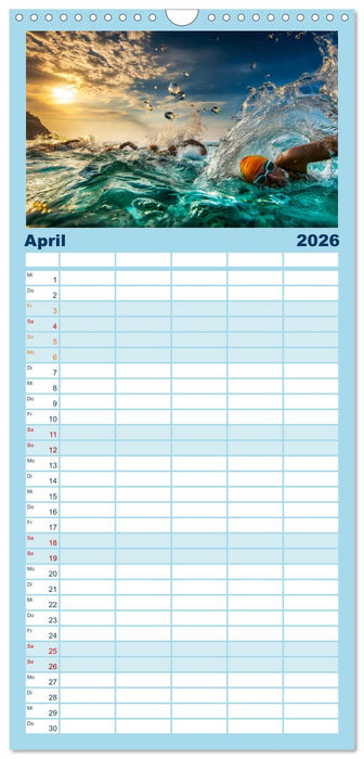 Triathlon - Grenzen verschieben (CALVENDO Familienplaner 2026)