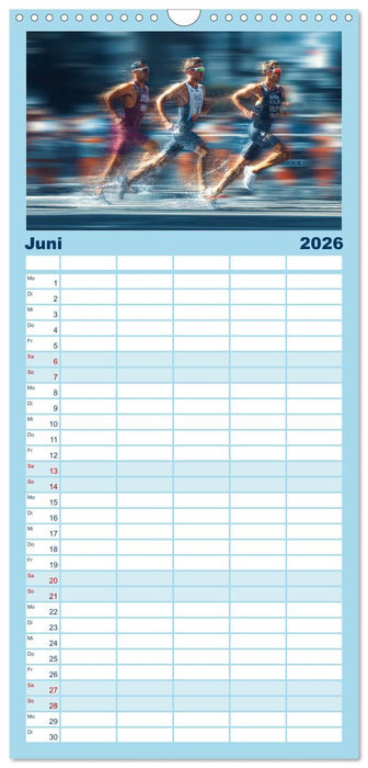 Triathlon - Grenzen verschieben (CALVENDO Familienplaner 2026)