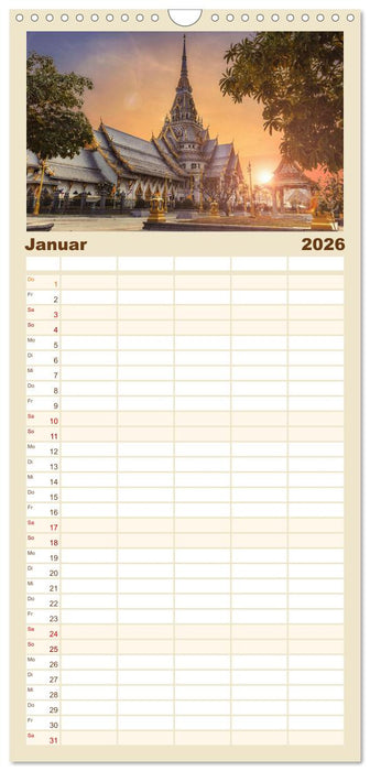 Sehnsuchtsland Thailand (CALVENDO Familienplaner 2026)