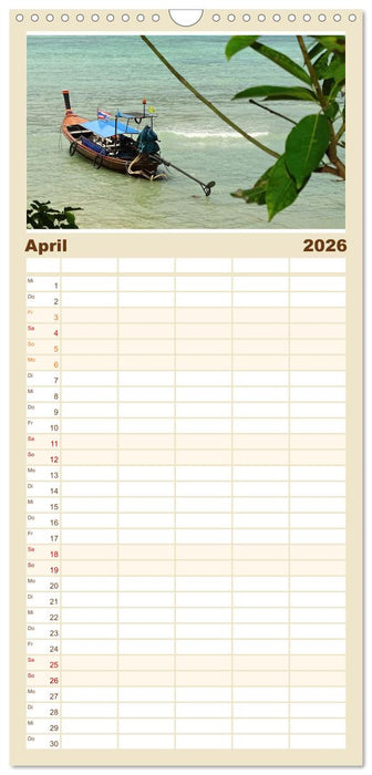 Sehnsuchtsland Thailand (CALVENDO Familienplaner 2026)