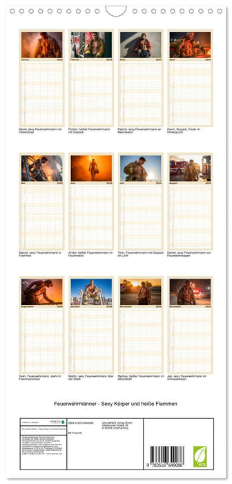 Feuerwehrmänner - Sexy Körper und heiße Flammen (CALVENDO Familienplaner 2026)