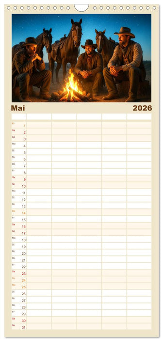 Cowboy Alltag und Western Staub (CALVENDO Familienplaner 2026)