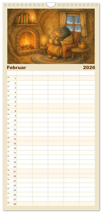 Zuhause bei den Kleinen. Ein Jahr voller tierischer Rückzugsorte. (CALVENDO Familienplaner 2026)