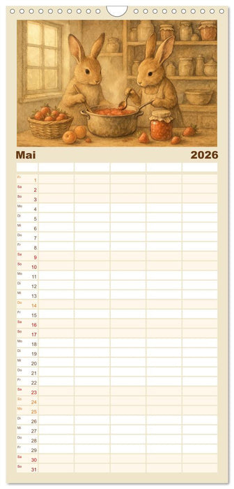 Zuhause bei den Kleinen. Ein Jahr voller tierischer Rückzugsorte. (CALVENDO Familienplaner 2026)