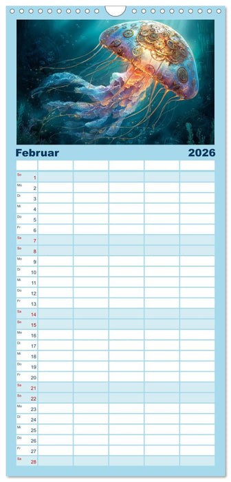 Aqua Mechanica – Steampunk unter dem Meer (CALVENDO Familienplaner 2026)